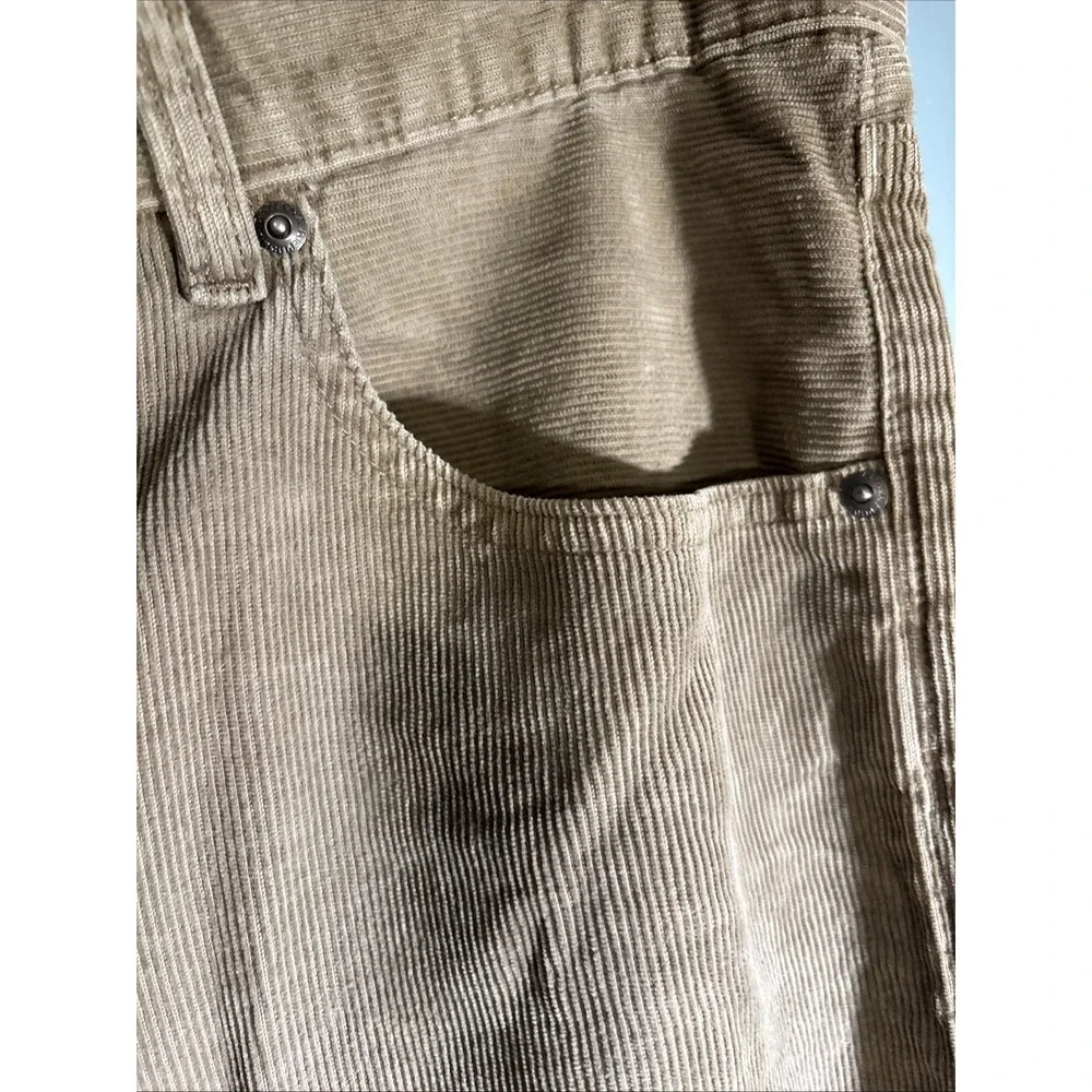 Banana Republic Pants Men 36 x 34 Beige Corduroy 100% Cotton Straight Leg‎